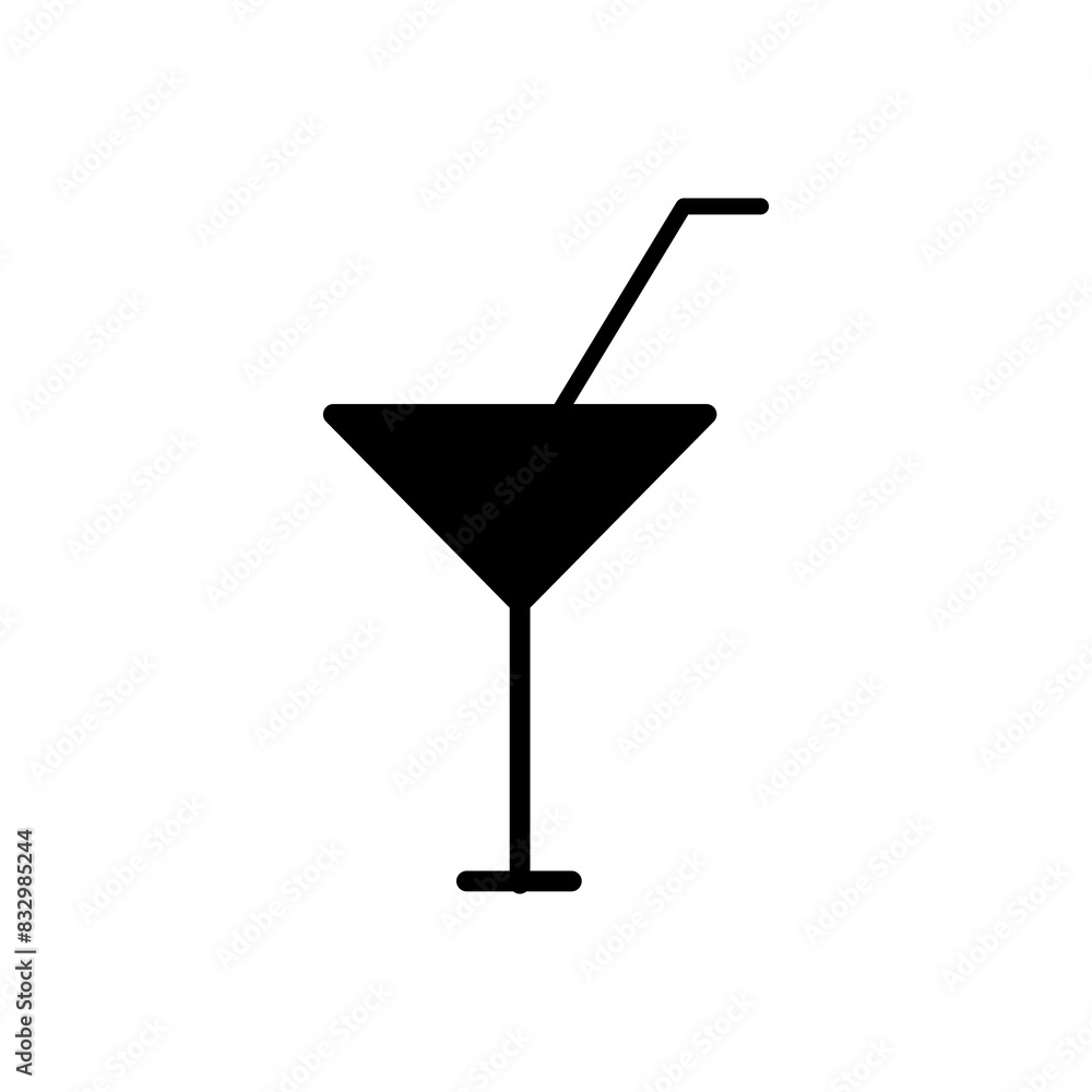 Poster cocktail glass vector icon. vector simple flat trendy style illustration for web and app on white ba