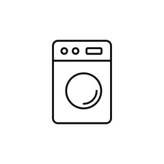 washing machine line icon. vector simple flat laundry outline illustration for web and app on white background..eps