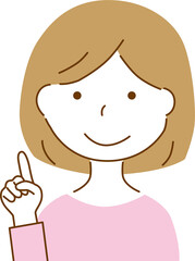 ワンポイントアドバイスをする女性
