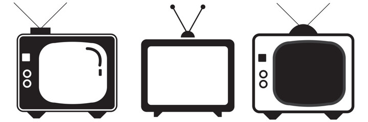 Tv icon vector for web and mobile app. television sign and symbol. Tv icons set. television sign and symbol. 7891