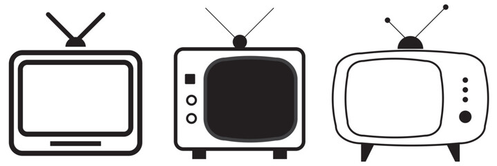 Tv icon vector for web and mobile app. television sign and symbol. Tv icons set. television sign and symbol. 7891