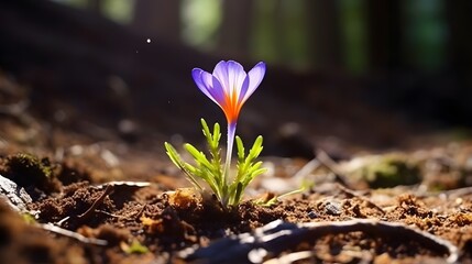 Vivid Timelapse of a Single Flower Blooming in a Natural Environment