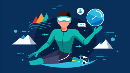 Immerse yourself in the world of triathlons with a VR training program that not only offers a variety of courses and levels but also provides. Vector illustration