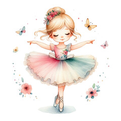 Ballerina beautiful delicate digital painting illustration5 © Fernandes