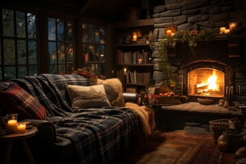 Fototapeta premium Cozy settings - Generative AI