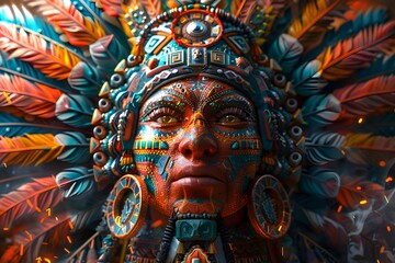 Transcendent Deity of Sublime Otherworldly Radiance with Intricate Ornamental Celestial Garments Conveying Compassion and Unparalleled Wisdom in