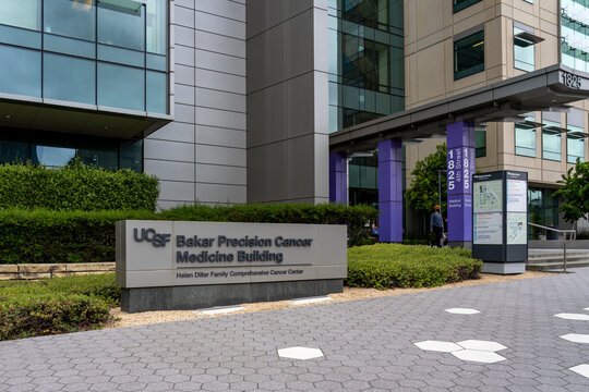 UCSF Medical Center at Mission Bay in San Francisco, California, June 6, 2023. UCSF Medical Center at Mission Bay is an innovative 289-bed complex featuring three separate hospitals. 