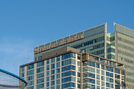 Phoenix, Arizona, USA - May 25, 2023: Freeport-McMoRan headquarters in Phoenix, Arizona, USA. Freeport-McMoRan Inc., often called Freeport, is an American mining company. 