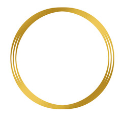 Gold circle frame.	