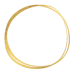 Gold circle frame.	