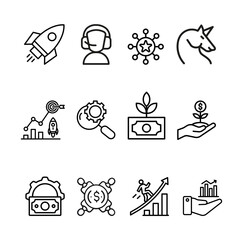 Icon set Startup illustration vector.
