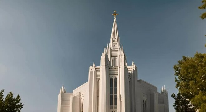 The Church of Jesus Christ of Latter-day Saints Temple in Salt Lake City, USA.
