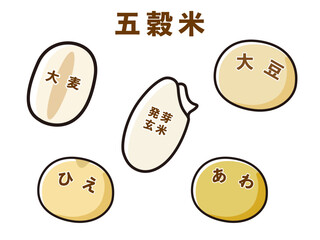 五穀米のイラストセット