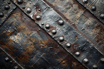Metal and grunge background with scratches and stains - generative ai
