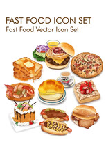 Fase food logo vector Icon set