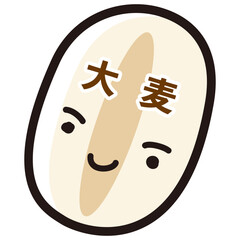 大麦のキャラクターのイラスト