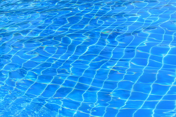 surface of blue swimming pool, freshness water background