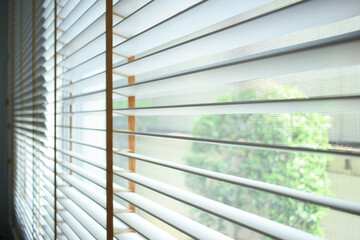 white window blinds in home, object for decorate interior of house