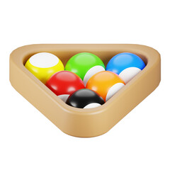 3d rendering billiard icon. 3d sport icon concept
