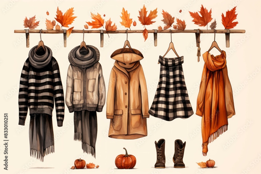 Poster Autumn fashion - Generative AI