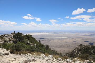 View from Guadalupe Peak Trail at Guadalupe Mountains National Park, Texas