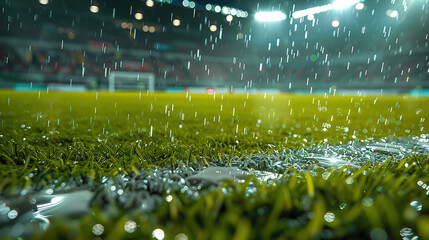 Soccer field grass close-up