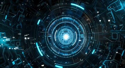 Obraz premium a blue wall serves as the backdrop for a computer - generated fractal image