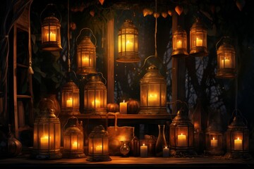 Lanterns and candles - Generative AI
