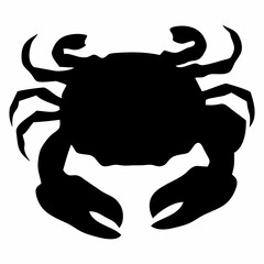 black crab silhouette with claws