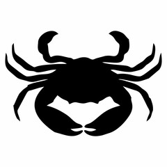 black crab silhouette with claws