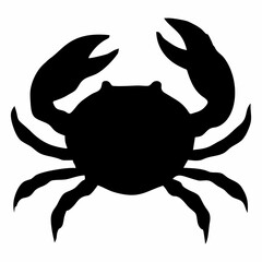 black crab silhouette with claws