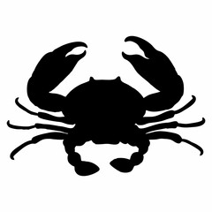 black crab silhouette with claws