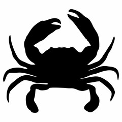 black crab silhouette with claws