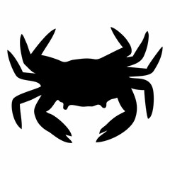 black crab silhouette with claws