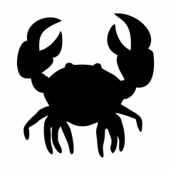 black crab silhouette with claws