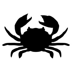 black crab silhouette with claws