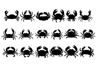 black crab silhouette with claws