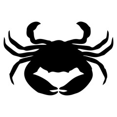 black crab silhouette with claws