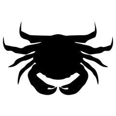 black crab silhouette with claws