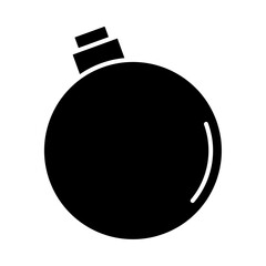 bomb ball icon, silhouette vector isolated on white background. simple and modern design