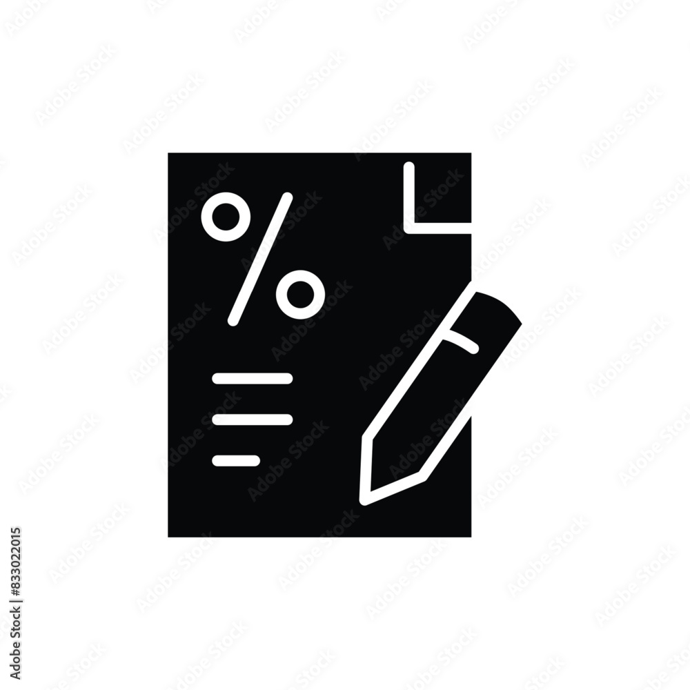Poster loan application solid icon vector design good for website and mobile app