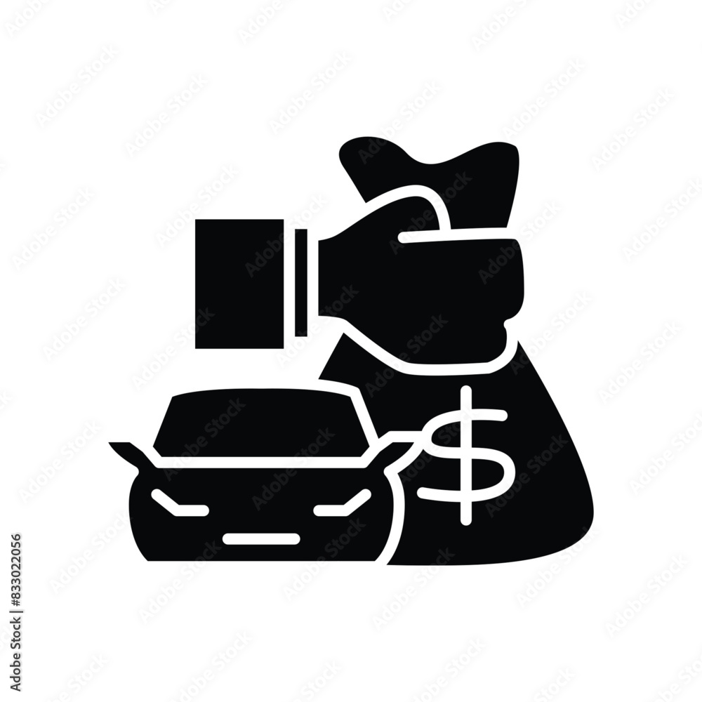 Poster credit vehicle solid icon vector design good for website and mobile app