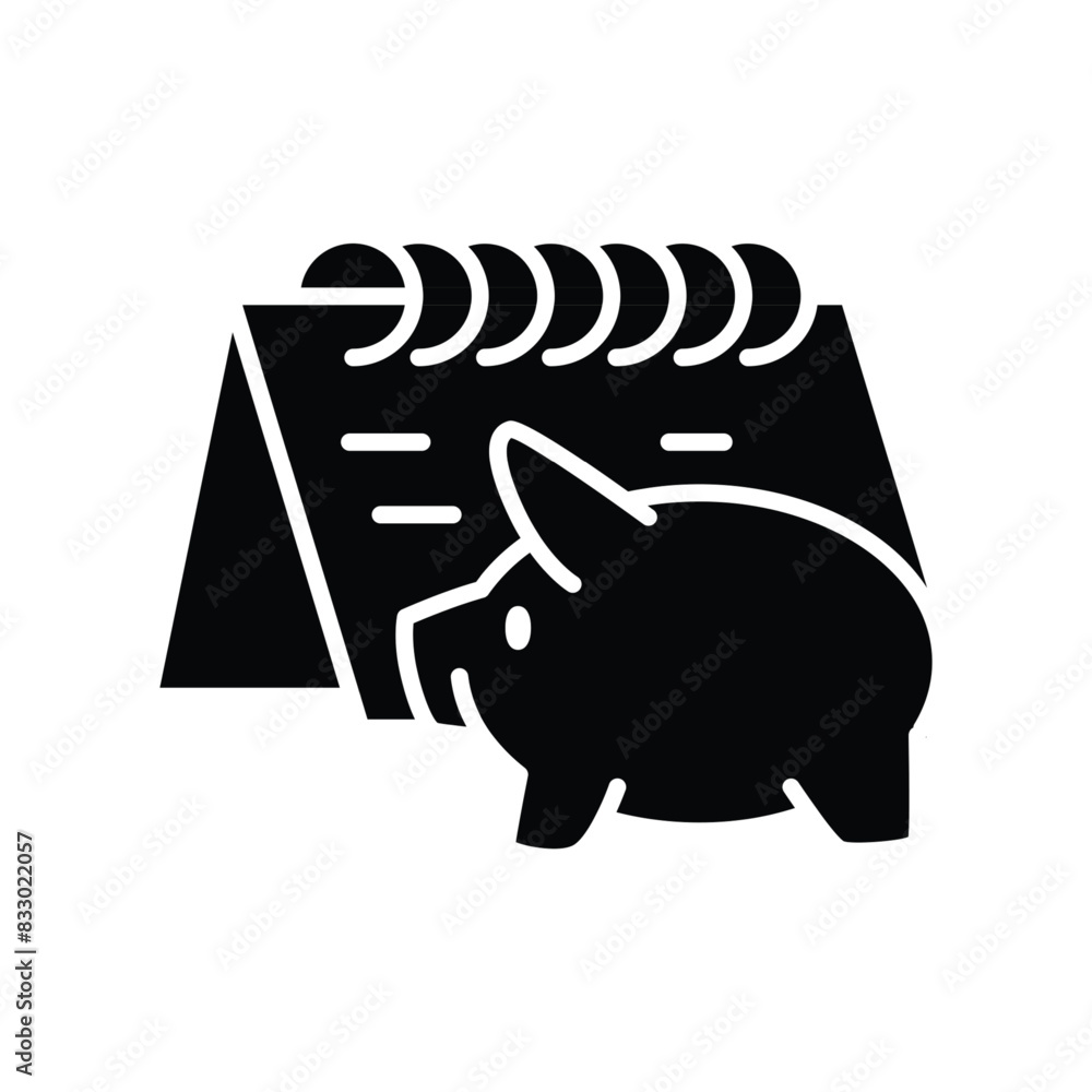 Poster monthly deposit solid icon vector design good for website and mobile app