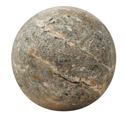 Fototapeta premium Stone sphere isolated on transparent background