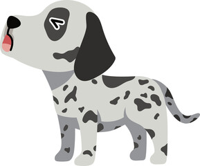 Cartoon character cute dalmatian dog for design.