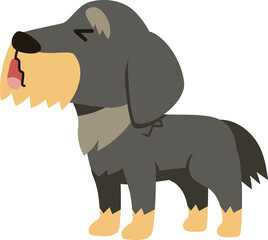 Cartoon character cute dog for design.