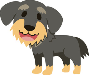 Cartoon character smiling dog for design.