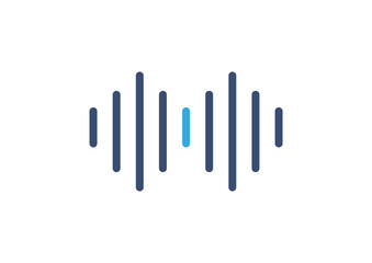 Sound wave icon in vector format.