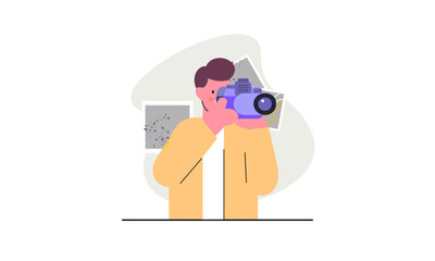 Information technology business, work in internet vector illustration