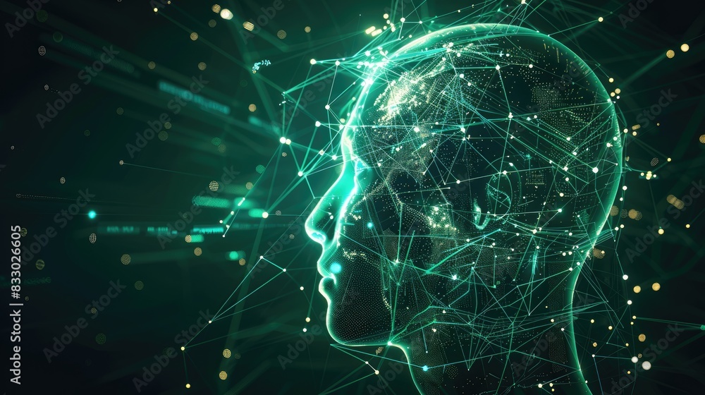Poster ai concept of virtual technology in web environment